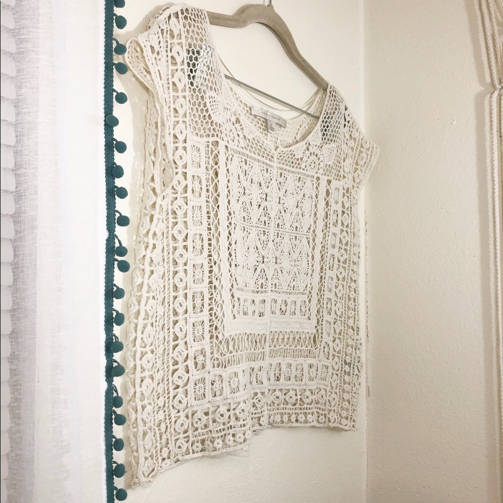 Lace knit top